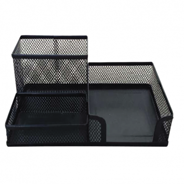 ORGANIZADOR DE ESCRITORIO DELI EN METAL NEGRO