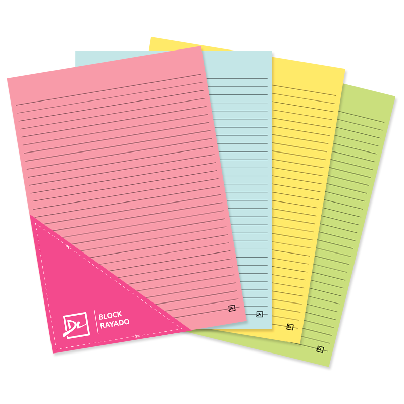 BLOCK DL A4 48H. COLOR PASTEL 