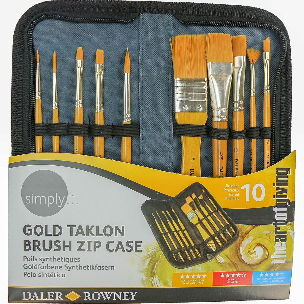 PINCEL DALER ROWNEY SET X 10 CON ESTUCHE