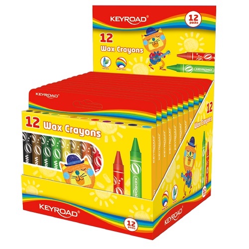 CRAYOLAS KEYROAD GRUESAS X 12 COLORES 
