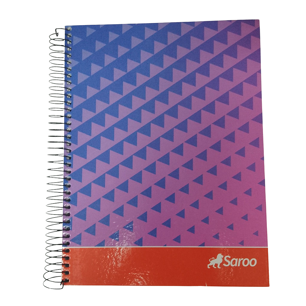 CUADERNOLA SAROO 22 X 30 CM.  SUPER TAPA DURA 200 HOJAS