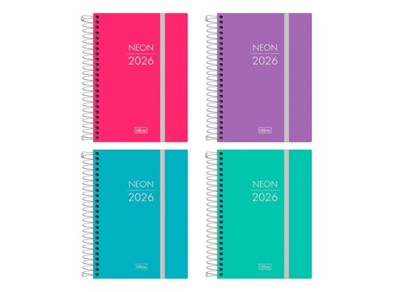 AGENDA TILIBRA NEON 1 DIA X HOJA 12X16 C/ESPIRAL