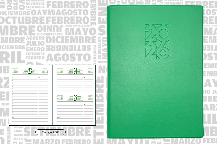 AGENDA ABZ GIORNATA DIARIA Nº 262 16 X 22 CM.