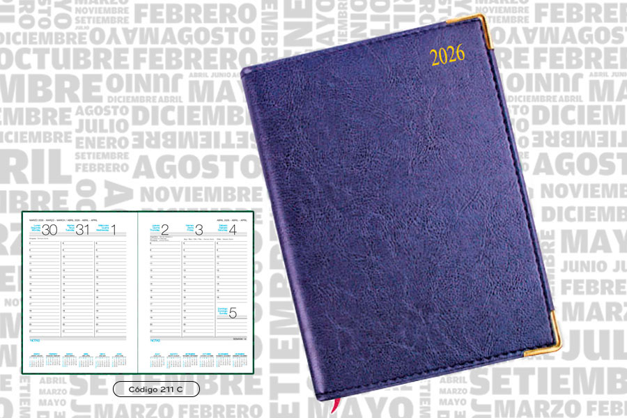 AGENDA ABZ CLASSIC SEMANAL C/ESQUINEROS Nº 211C 13 X 19 CM.