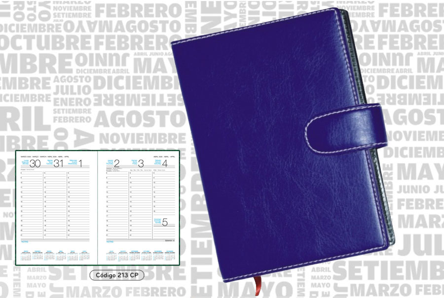 AGENDA ABZ SEMANAL C/PRESILLA Nº 213CP 13 X 19 CM. 