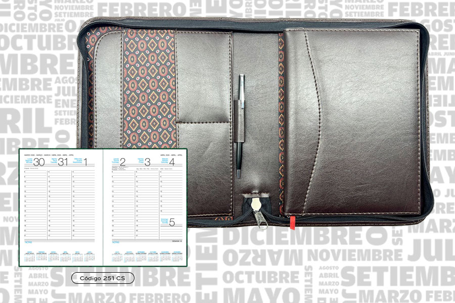AGENDA ABZ SEMANAL C/CIERRE Nº 252CD 16 X 22 CM.