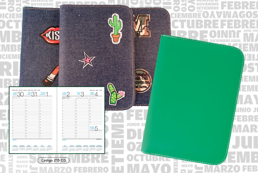 AGENDA ABZ SEMANAL C/CIERRE Nº 215CD 13 X 19 CM.