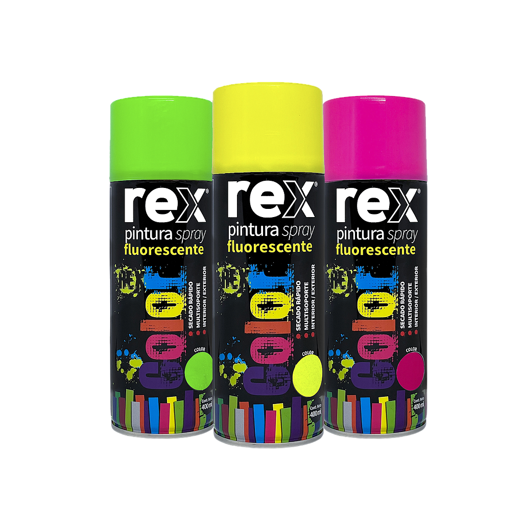 PINTURA EN SPRAY ACRILICA FLUO REX 400ML.