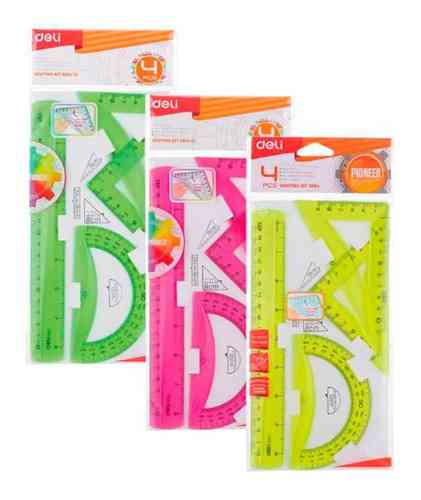 JUEGO DE GEOMETRIA DELI PIONNER 20CM.