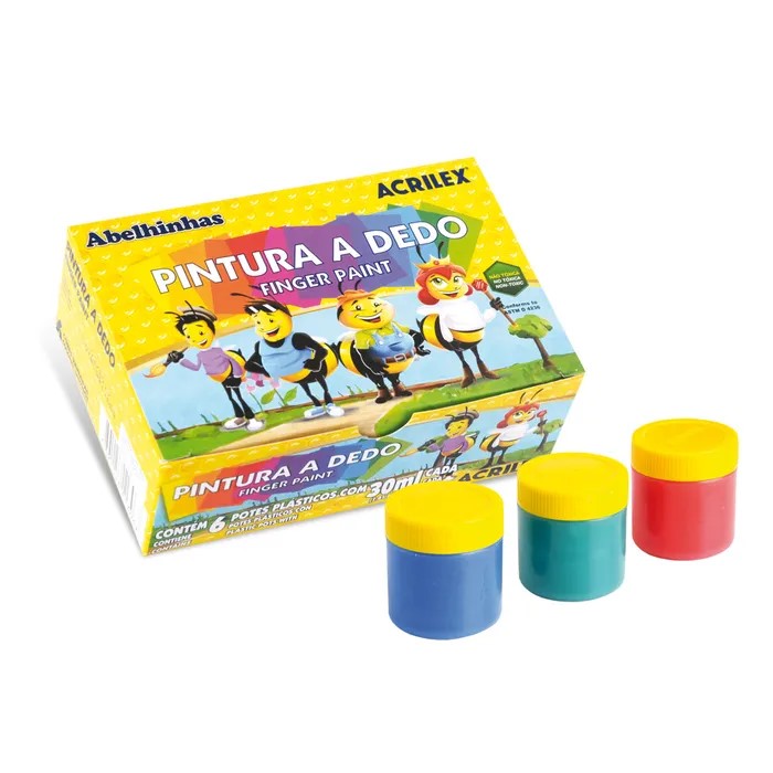 DACTILOPINTURA ACRILEX X 6 COLORES