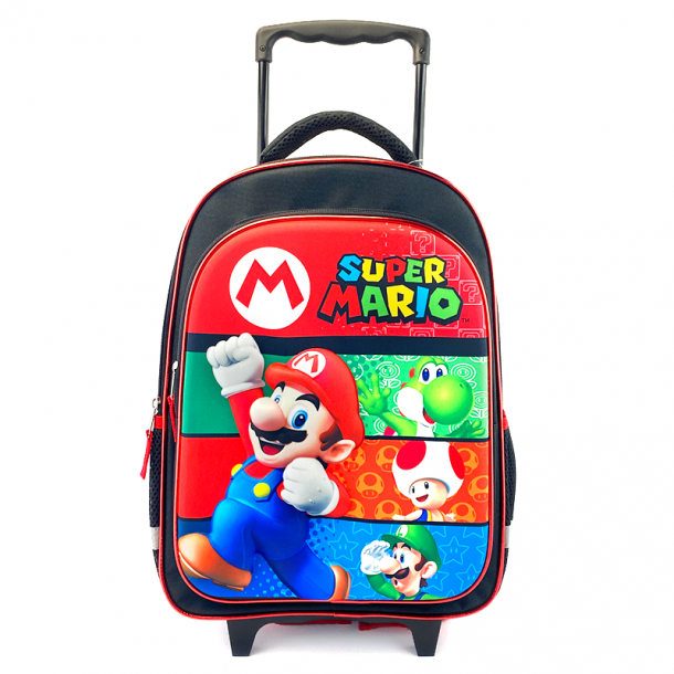 MOCHILA SUPER MARIO DE CON CARRO 46CM.