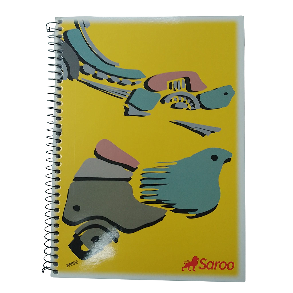 CUADERNOLA SAROO TAPA DURA 20 X 27 CM. 100 HOJAS PAQ. X 10