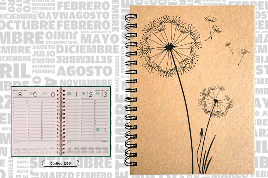 AGENDA ABZ SEMANAL ECOLOGICA Nº 256 16 X 22 CM.