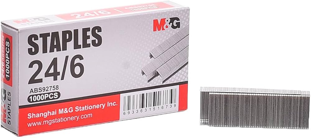 BROCHES PARA ENGRAMPADORA M&amp;G 24/6 X1000