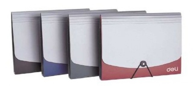 CARPETA CON ELASTICO DELI 13 DIVISIONES A4