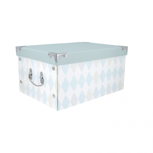 CAJA CON TAPA Y HERRAJES MEDIANA 38X27X19 CM.