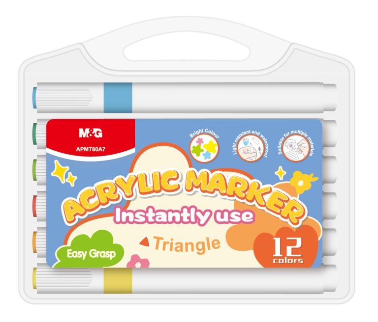MARCADOR ACRILICO M&amp;G X 12 COLORES