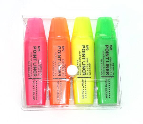 MARCADOR FLUO M&amp;G POINTER X 4 COLORES