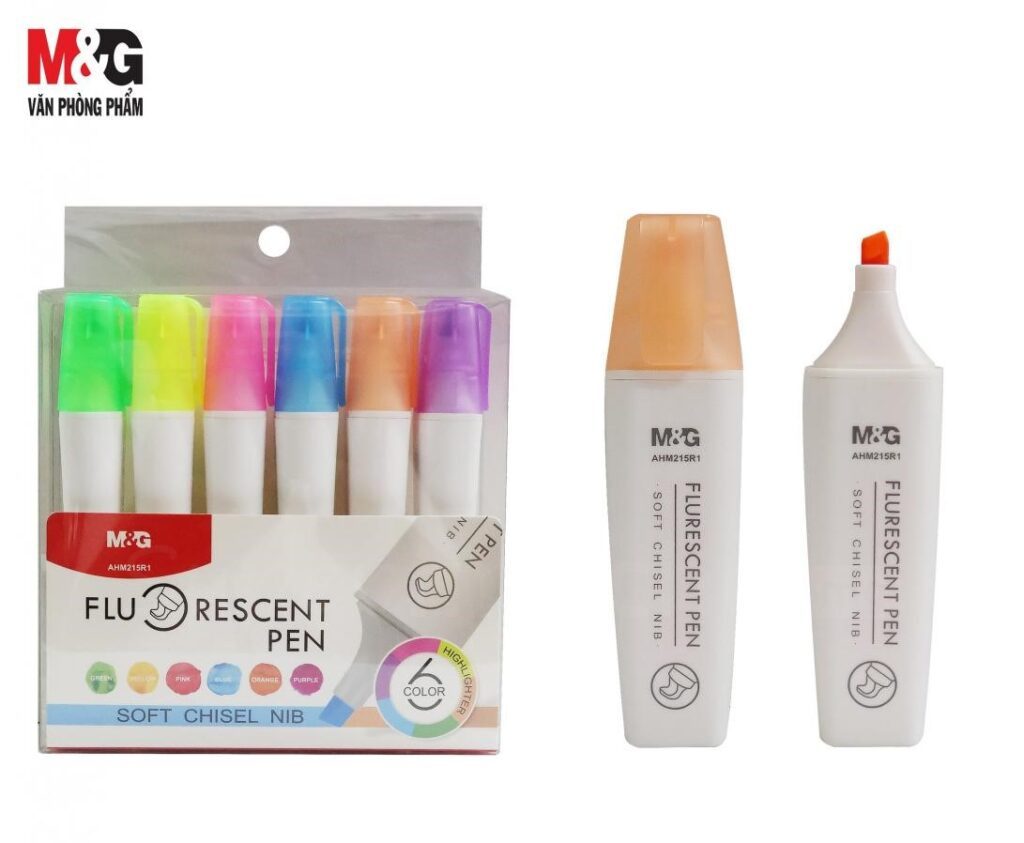 MARCADOR FLUO M&amp;G SOFT X 6 COLORES