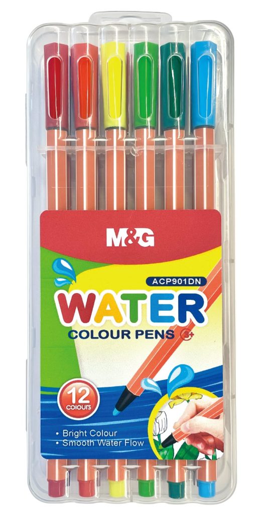 MARCADORES M&amp;G FINOS ESTUCHE PLASTICO X 12