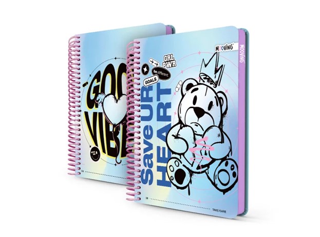 CUADERNO MOOVING GRL PWR TAPA DURA 14 X 21 CM. 96 HOJAS