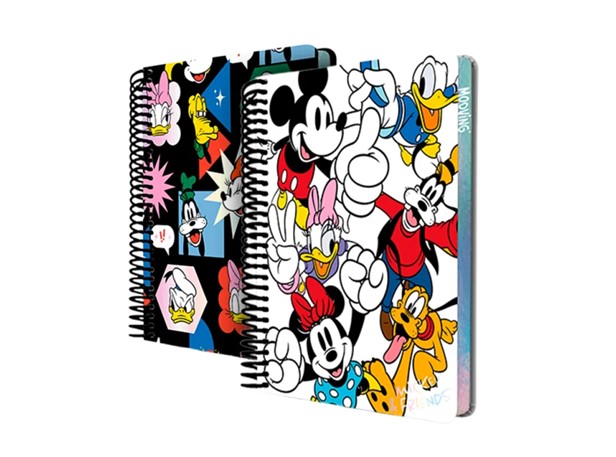 CUADERNO MOOVING MICKEY TAPA DURA 14 X 21 CM. 96 HOJAS