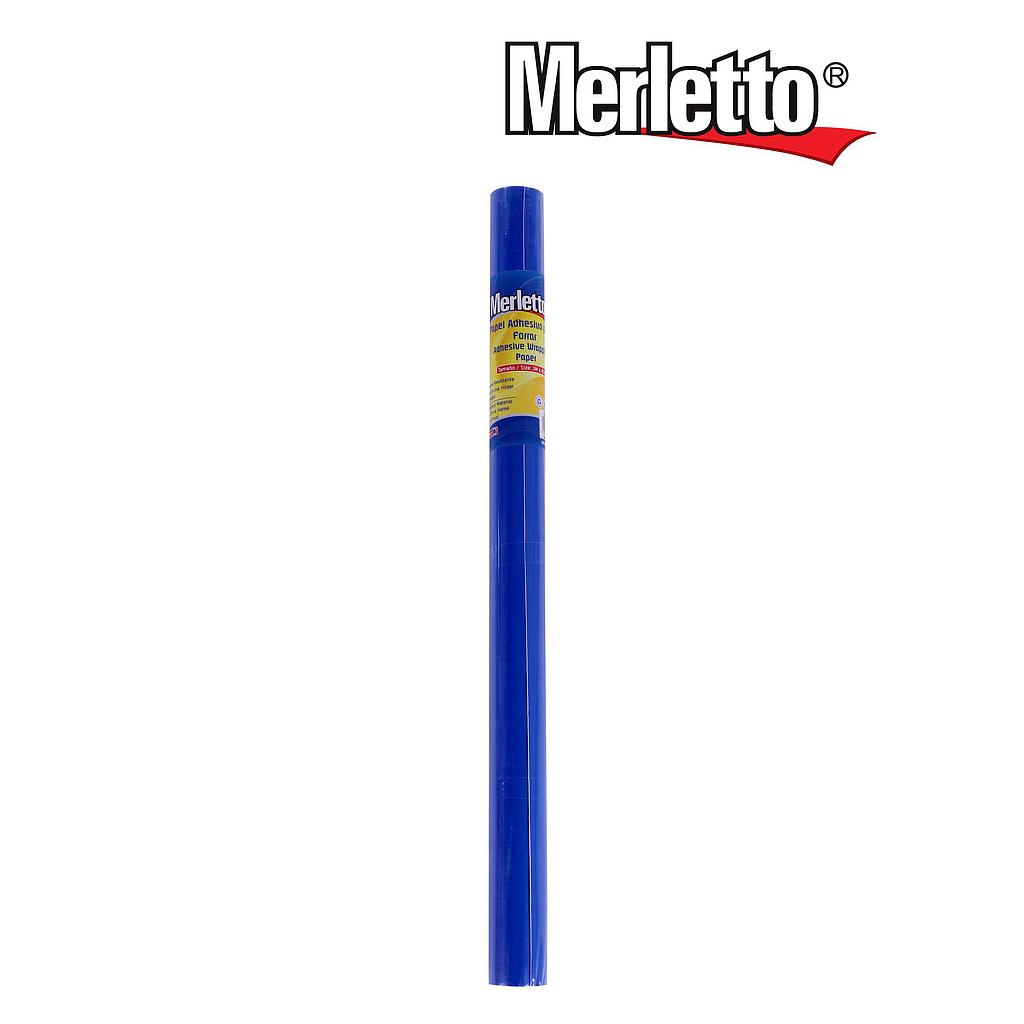 PAPEL ADHESIVO MERLETTO AZUL  0.45 X 3 METROS