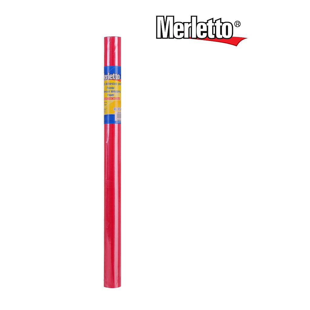 PAPEL ADHESIVO MERLETTO ROJO  0.45 X 3 METROS