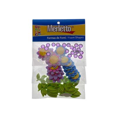 STICKER FOMI MERLETTO FLORES X 68 PIEZAS