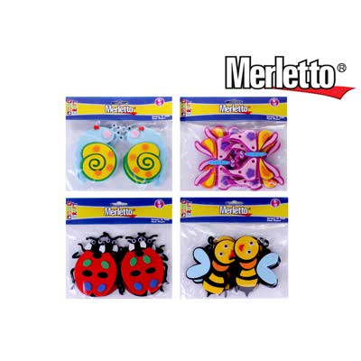 STICKER FOMI MERLETTO INSECTOS X 4 PIEZAS