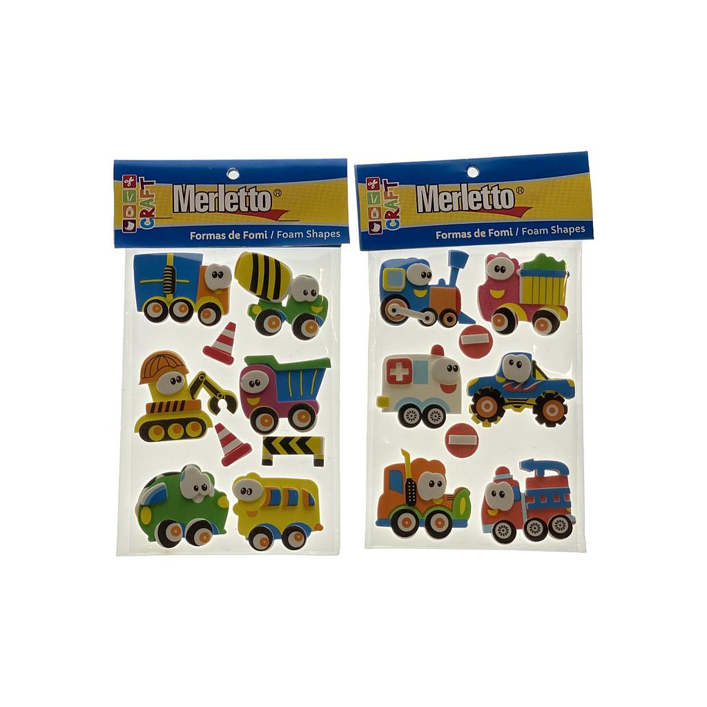 STICKER FOMI MERLETTO 3D TRANSPORTE