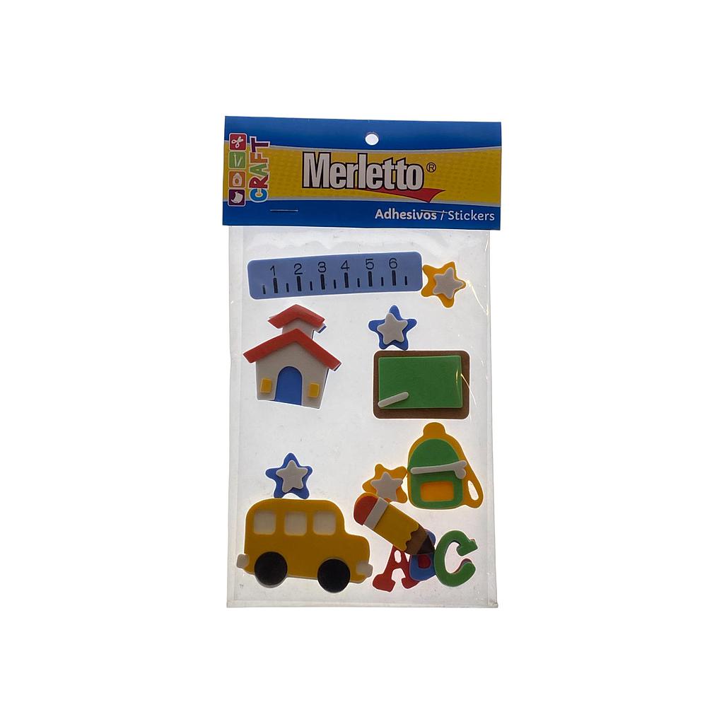 STICKER FOMI MERLETTO 3D ESCUELA