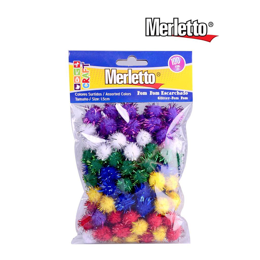 POM POM MERLETTO 1.5CM. X 100 UNIDADES