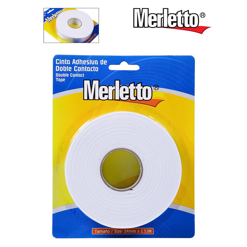 CINTA DOBLE FAZ ACOLCHADA MERLETTO 24MM X 2.5 METROS