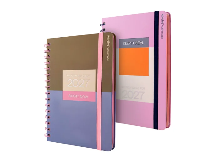 AGENDA MOOVING CHROMATIC SEMANAL C/ESPIRAL 15 X 21 CM.