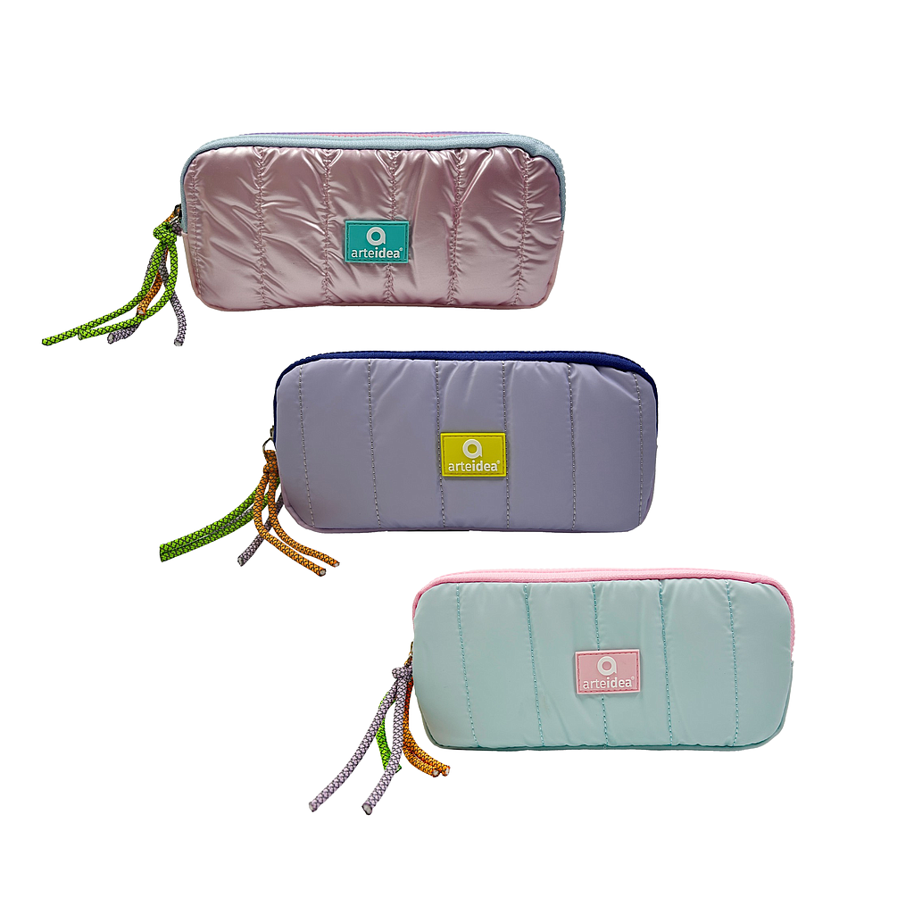 CARTUCHERA ARTEIDEA PUFFER PASTEL Medidas: 21x10x5cm.
