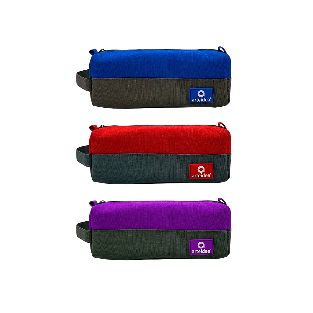 CARTUCHERA ARTEIDEA BICOLOR 1 CIERRE Medidas: 21x10x5cm