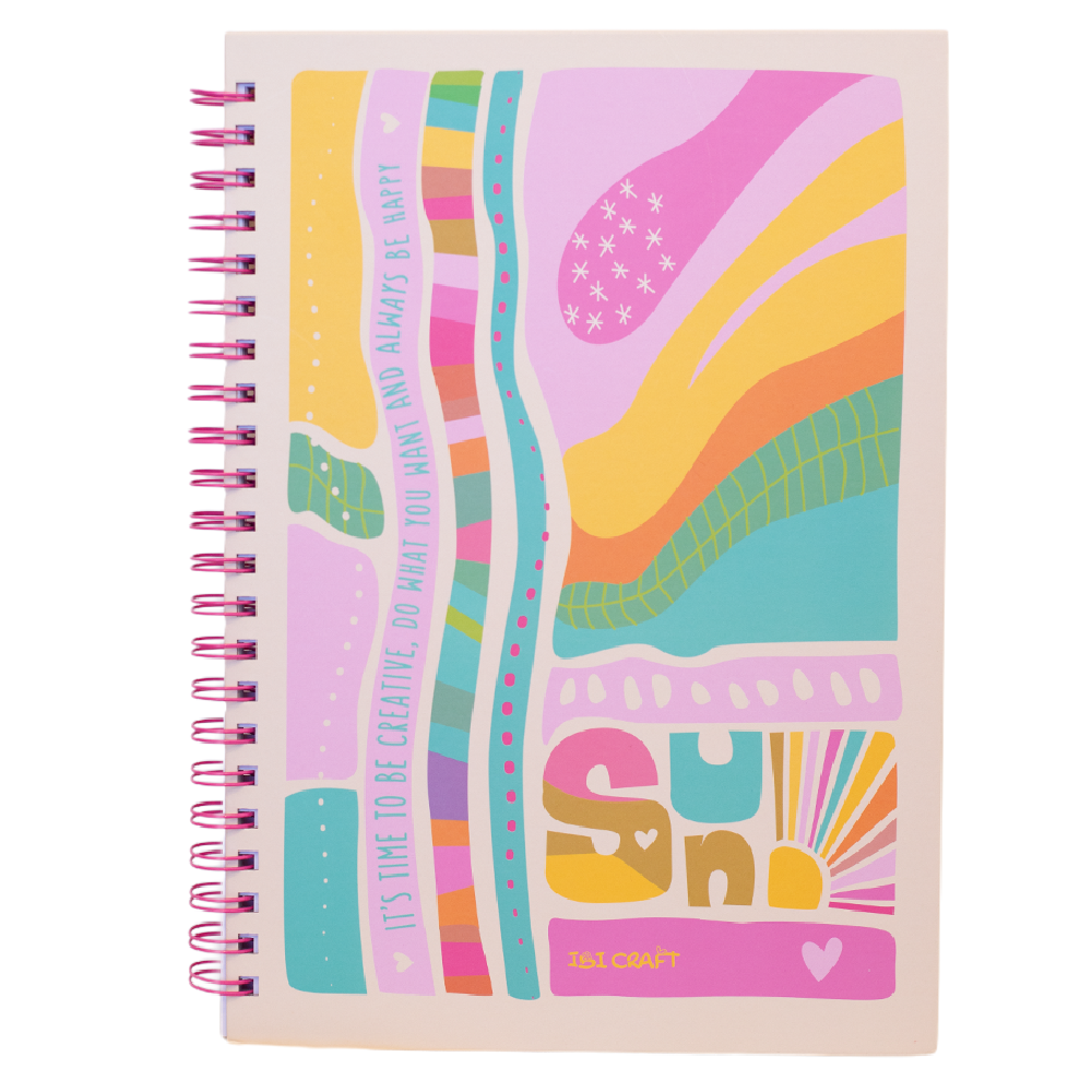 CUADERNOLA IBI CRAFT SUN TAPA DURA 96 HOJAS 21 X 29CM.