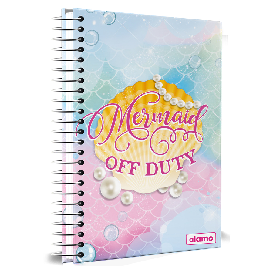 CUADERNOLA ALAMO SIRENITA TAPA DURA 96 HOJAS 19 X 27CM.