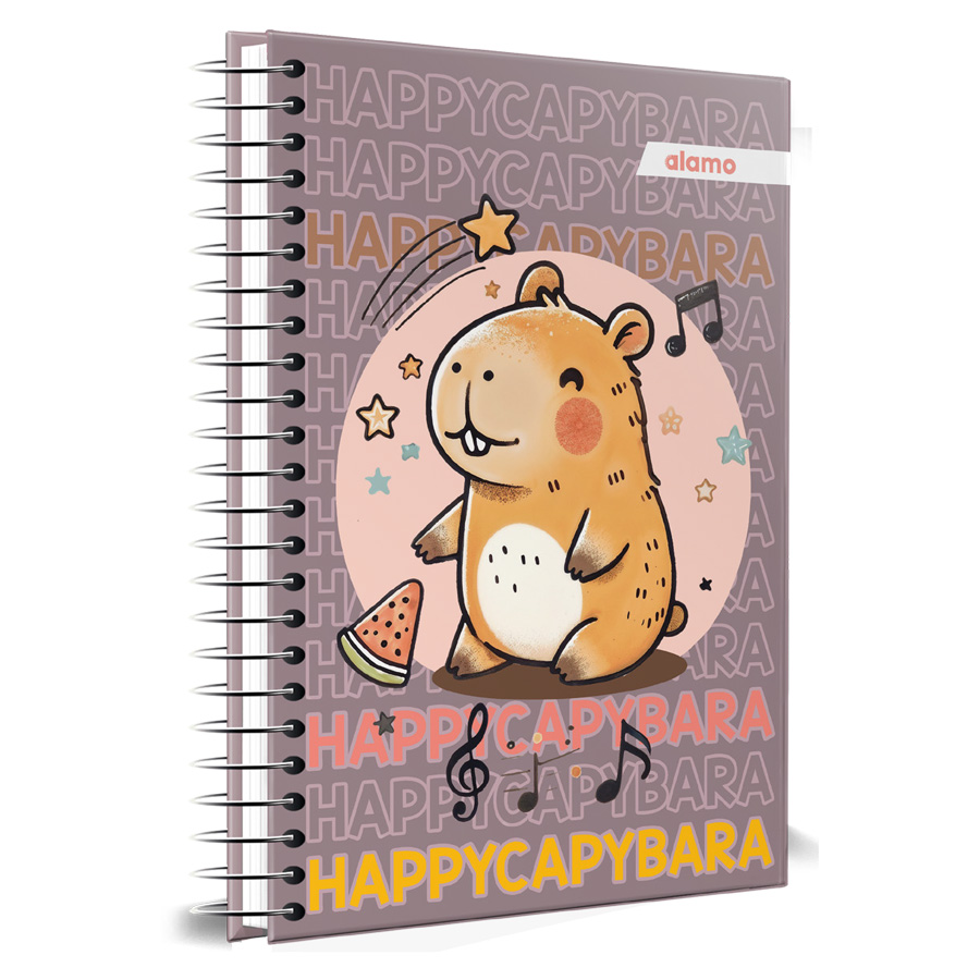 CUADERNOLA ALAMO CAPYBARA TAPA DURA 96 HOJAS 19 X 27CM.