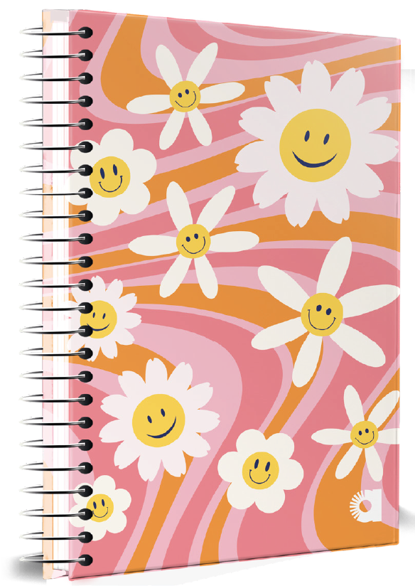 CUADERNOLA ALAMO HAPPY DAISY TAPA DURA 200 HOJAS 19 X 27CM.