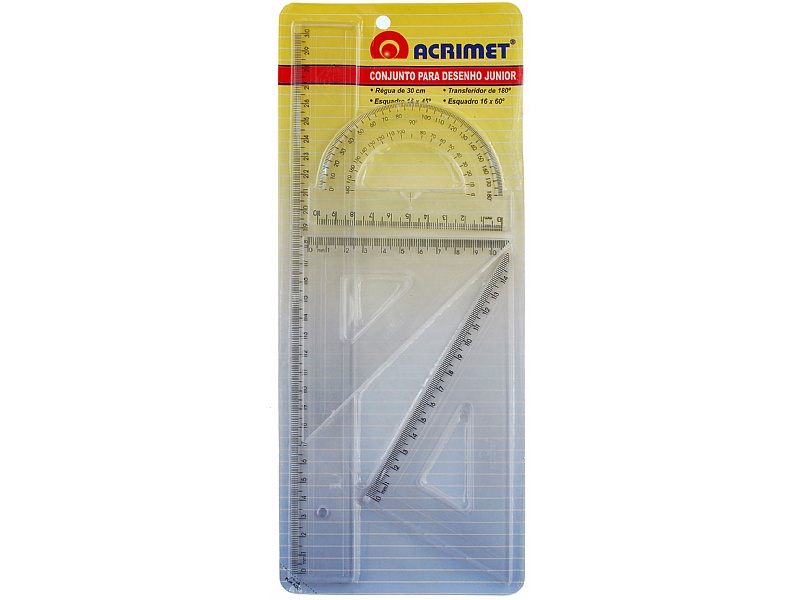 JUEGO DE GEOMETRIA ACRIMET 30CM.