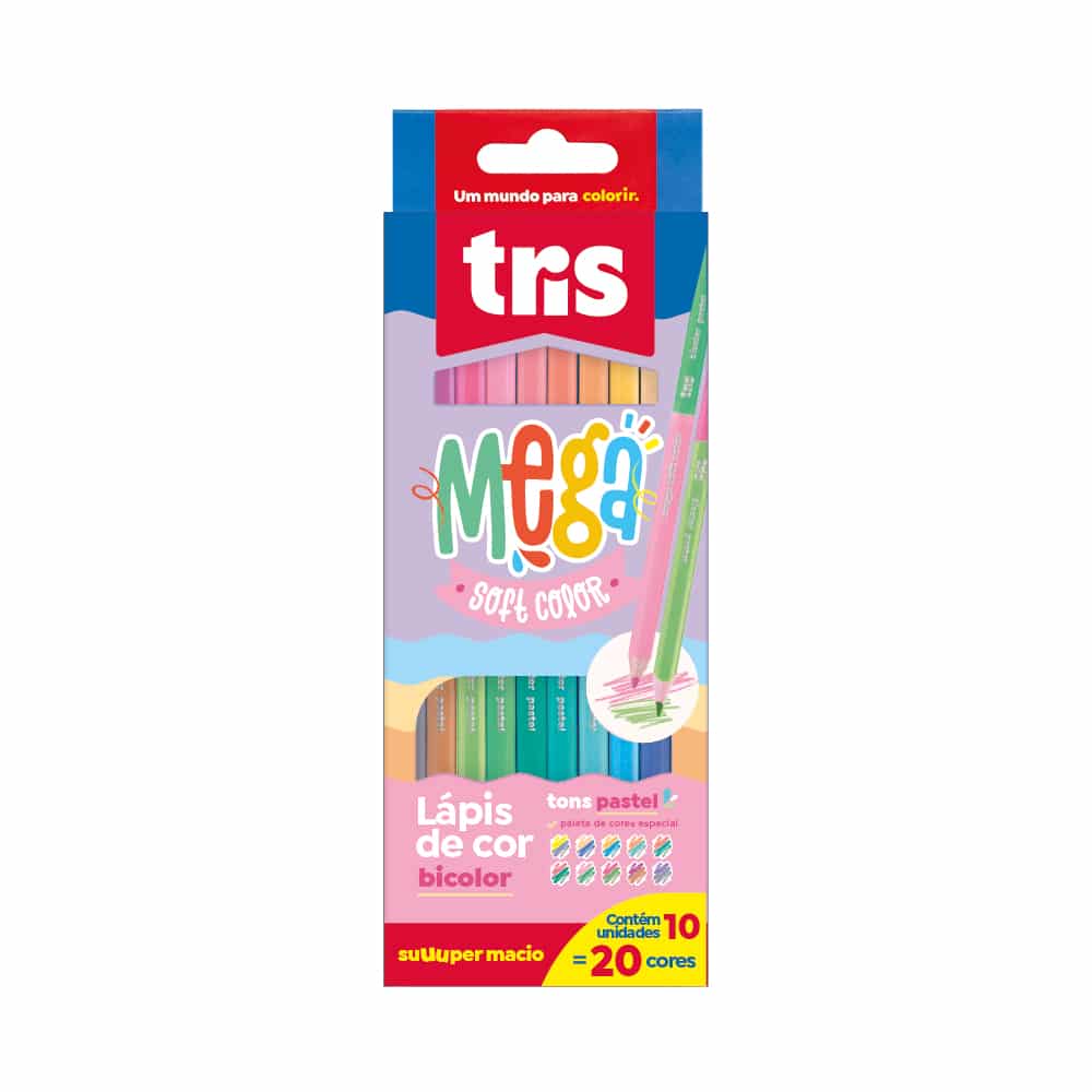 LAPICES TRIS PASTEL X 20 COLORES