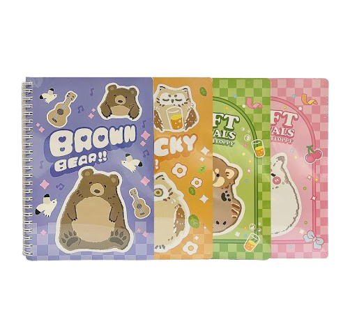 CUADERNO M&amp;G ANIMALS C/ ESPIRAL 60 HOJAS 15 X 21 CM