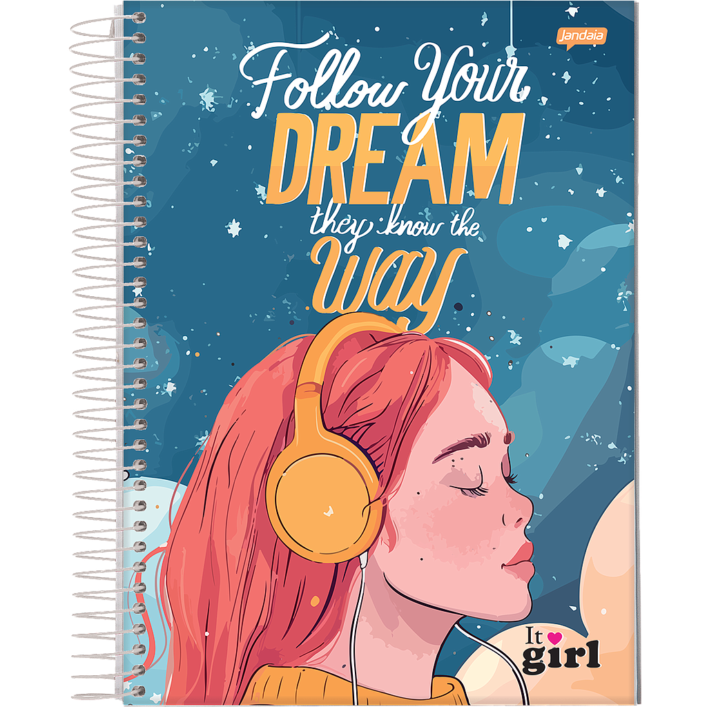 CUADERNO JANDAIA IT GIRL TAPA DURA 14 X 20CM. 96 HOJAS