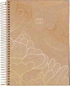 CUADERNO JANDAIA KRAFT GOLD TAPA DURA 17 X 24CM. 80 HOJAS