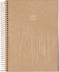 CUADERNOLA JANDAIA KRAFT GOLD TAPA DURA 20 X 27CM. 80 HOJAS