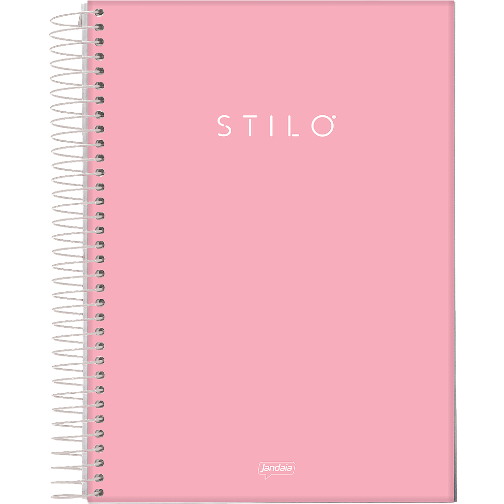 CUADERNOLA JANDAIA STILO ROSADO TAPA DURA 20 X 27CM. 160 HOJAS