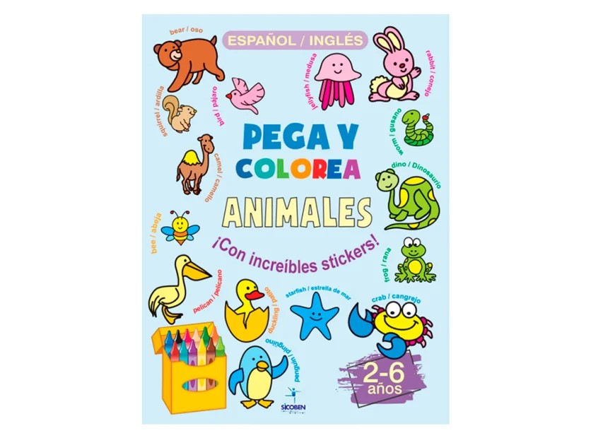 LIBRO DE ACTIVIDADES SICOBEN PEGEA Y COLOREA ANIMALES