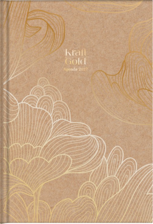 AGENDA JANDAIA KRAFT GOLD DIARIA 14x20 CM.